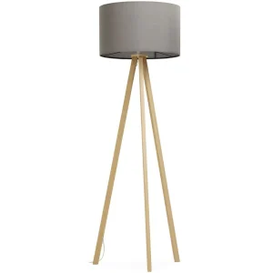 Lampadaire trépied Gris